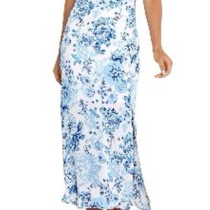 Petal & Pup Blue and White Floral Slip Dress